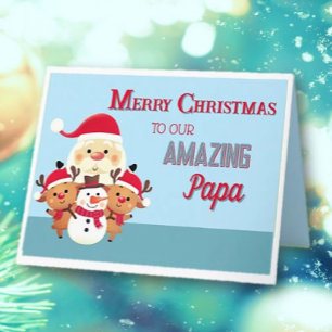 Spaß! Frohe Weihnachts Papa Karte