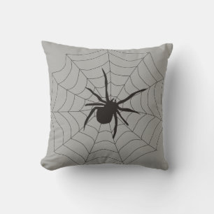 Spaß Frohes Halloween Schwarz-Weiß Spinnennetz Kissen
