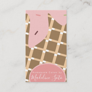 Spaß Frost Tautende Keks Bäckerei Waffel Rosa Visitenkarte