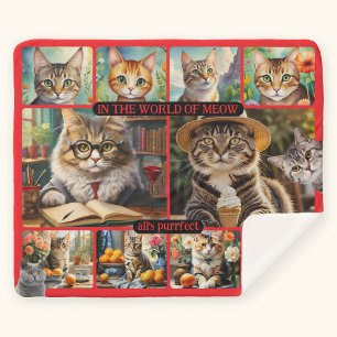 Spaß fühlt sich gut katze Kunst Collage Sherpadecke