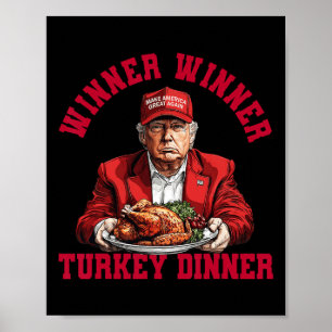 Spaß Funny Trump Gewinner Türkei Abendessen als Poster