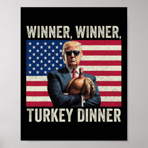 Spaß Funny Trump Gewinner Türkei Abendessen als Poster