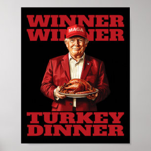 Spaß Funny Trump Gewinner Türkei Abendessen als Poster