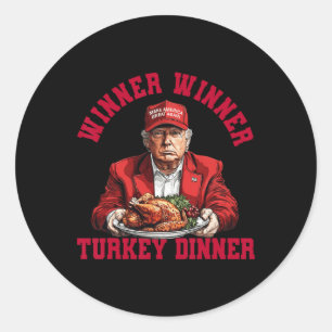 Spaß Funny Trump Gewinner Türkei Abendessen als Runder Aufkleber