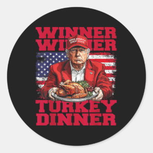 Spaß Funny Trump Gewinner Türkei Abendessen als Runder Aufkleber