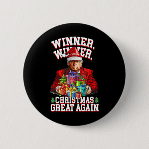 Spaß Funny Trump Gewinner Weihnachts-Gewinner Groß Button