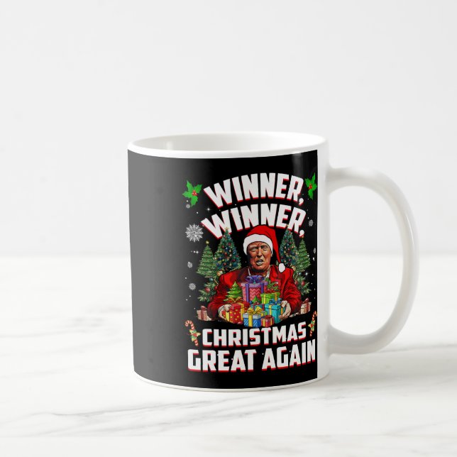 Spaß Funny Trump Gewinner Weihnachts-Gewinner Groß Kaffeetasse (Rechts)