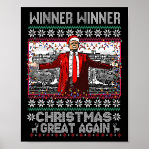 Spaß Funny Trump Gewinner Weihnachts-Gewinner Groß Poster