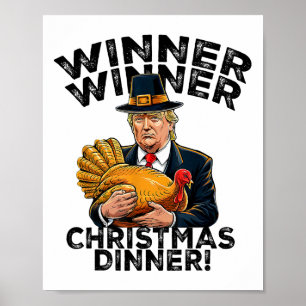 Spaß Funny Trump Gewinner Weihnachtsessen X Poster