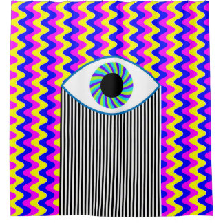Spaß für alle Augen digitale Kunst mit mehrfarbige Duschvorhang
