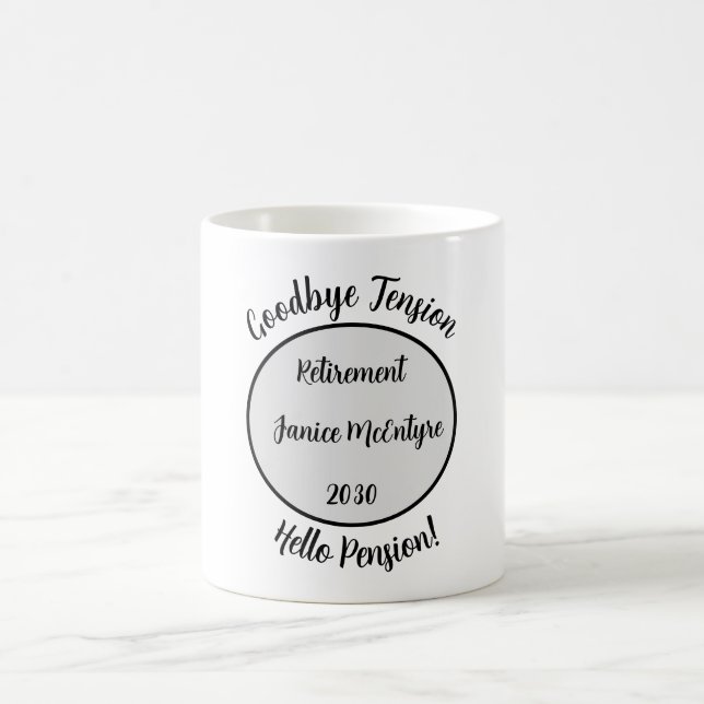 Spaß für die sonnige Ruhestand, Ruhestand Humourou Kaffeetasse (Mittel)