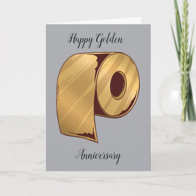 Spaß für die Toilettenpapier für das Goldene Jubil Karte (Vorderseite)