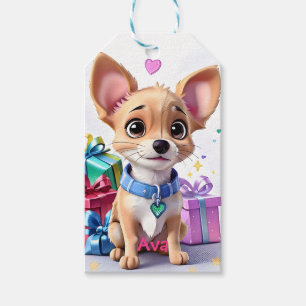 Spaß für immer Glücklicher Chihuahua-Welpe & Farbi Geschenkanhänger