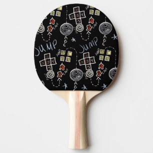 Spaß für Kinder Lehrer Pausenhof Schulkreide Tafel Tischtennis Schläger