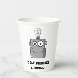 Spaß für maschinelle Lerntechnologie Pappbecher