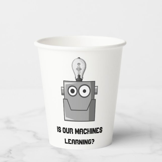 Spaß für maschinelle Lerntechnologie Pappbecher (Vorderseite)