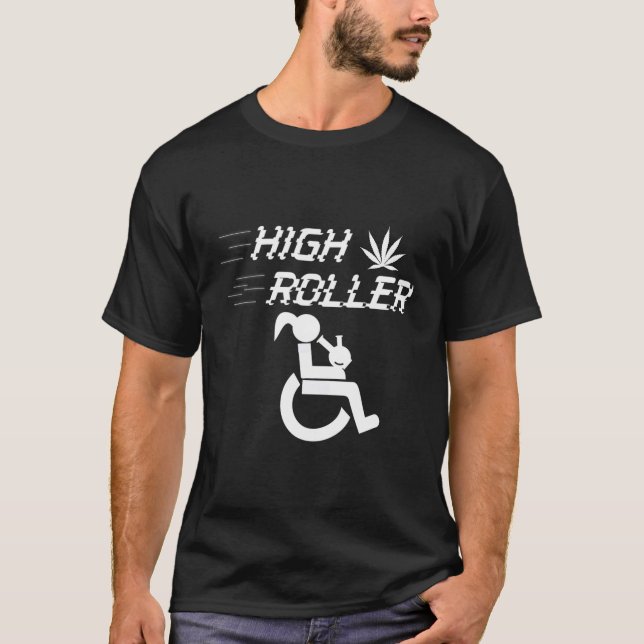 Spaß für mit Behinderung Rollstuhlfahrer T-Shirt (Vorderseite)