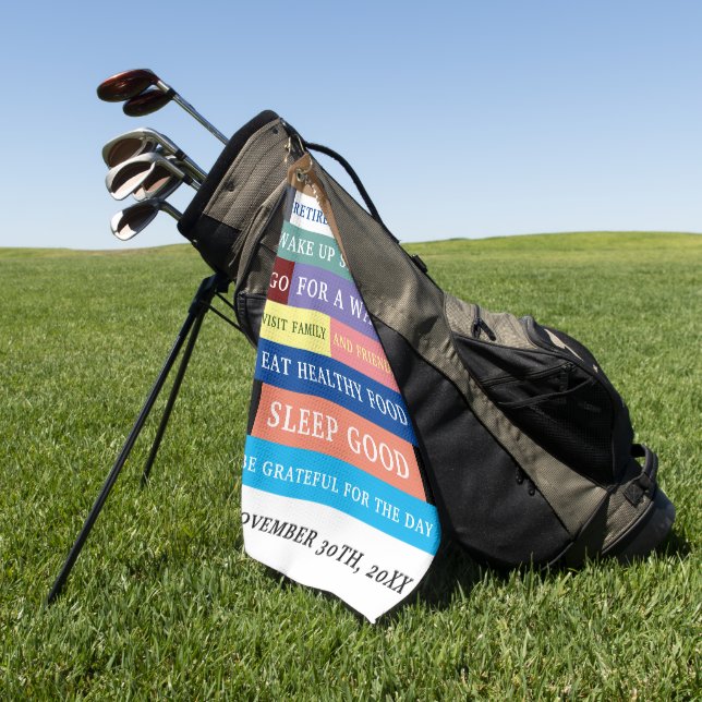 Spaß für personalisierte, sonnige Rentenvorschrift Golfhandtuch (Gras)