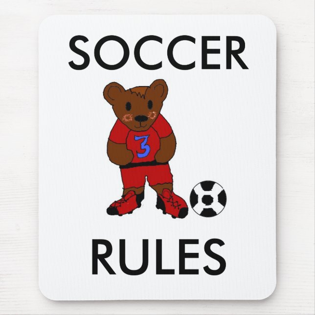 Spaß-Fußballregeln Mousepad (Vorne)