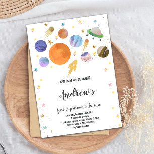 Spaß Galaxy Party Thema für Kinder Einladung