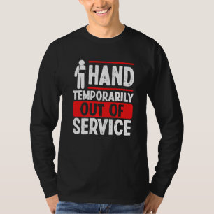Spaß gebrochen Hand Überlebender Krieger T-Shirt