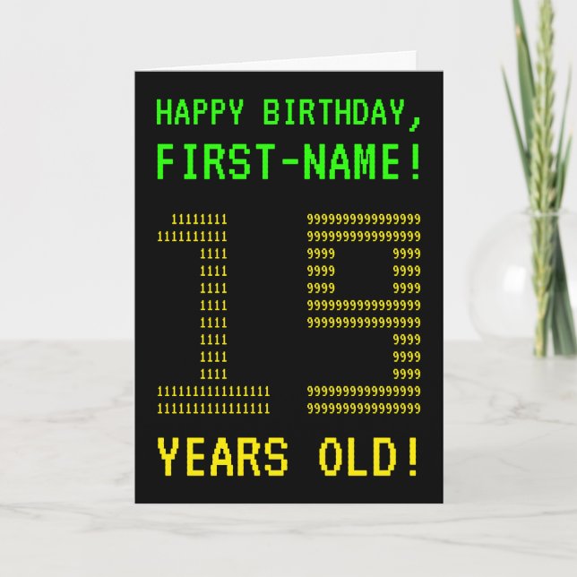 Spaß, Geeky, Nerdy "19 JAHRE ALT!" Karte (Vorderseite)