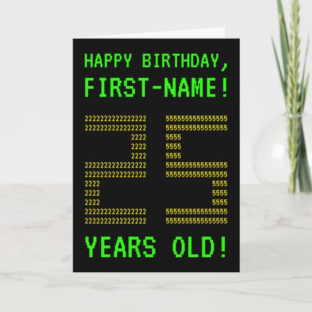 Spaß, Geeky, Nerdy "25 JAHRE ALT!" Geburtskarte Karte (Vorderseite)