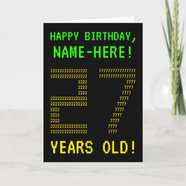 Spaß, Geeky, Nerdy "27 JAHRE ALT!" Geburtskarte Karte