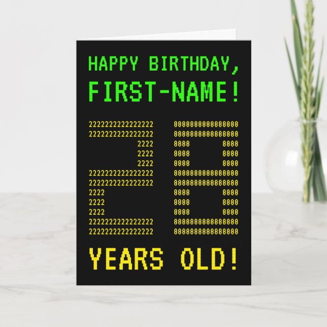 Spaß, Geeky, Nerdy "28 JAHRE ALT!" Geburtskarte Karte (Vorderseite)