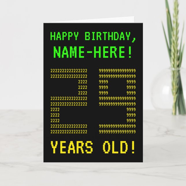 Spaß, Geeky, Nerdy "29 JAHRE ALT!" Geburtskarte Karte (Vorderseite)