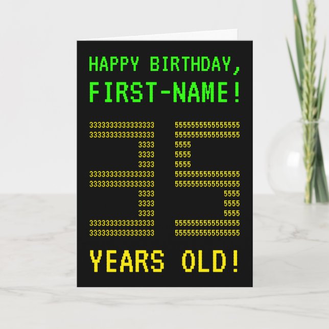 Spaß, Geeky, Nerdy "35 JAHRE ALT!" Geburtskarte Karte (Vorderseite)