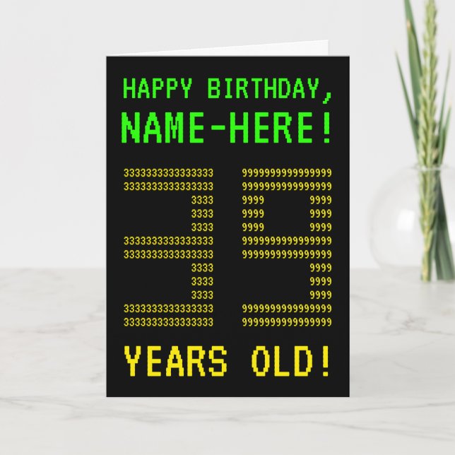 Spaß, Geeky, Nerdy "39 JAHRE ALT!" Geburtskarte Karte (Vorderseite)