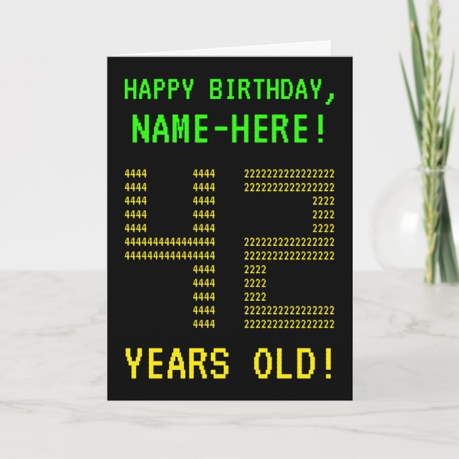 Spaß, Geeky, Nerdy "42 JAHRE ALT!" Geburtskarte Karte (Vorderseite)