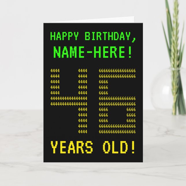 Spaß, Geeky, Nerdy "46 JAHRE ALT!" Geburtskarte Karte (Vorderseite)