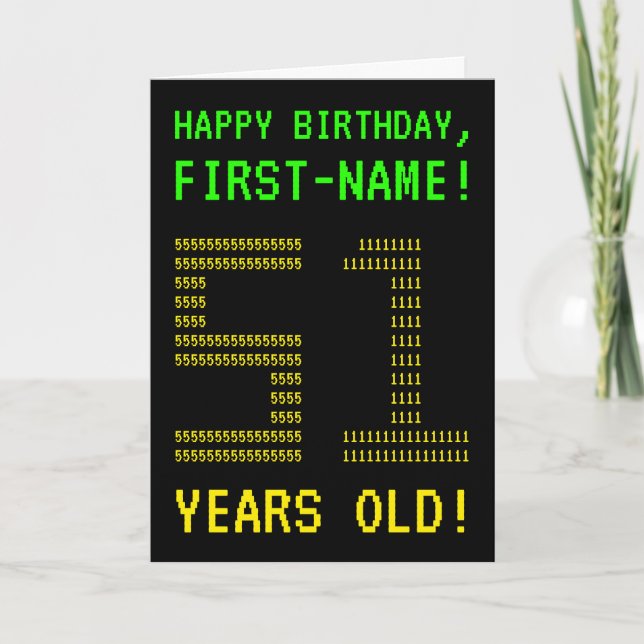 Spaß, Geeky, Nerdy "51 JAHRE ALT!" Geburtskarte Karte (Vorderseite)