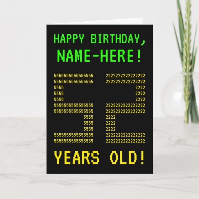 Spaß, Geeky, Nerdy "52 JAHRE ALT!" Geburtskarte Karte (Vorderseite)
