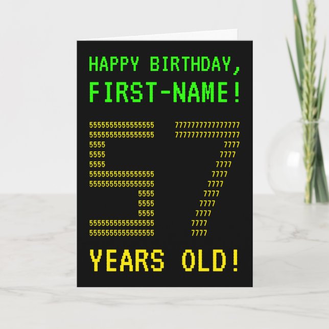 Spaß, Geeky, Nerdy "57 JAHRE ALT!" Geburtskarte Karte (Vorderseite)