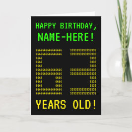 Spaß, Geeky, Nerdy "63 JAHRE ALT!" Geburtskarte Karte
