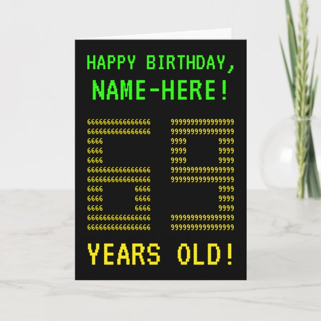 Spaß, Geeky, Nerdy "69 JAHRE ALT!" Geburtskarte Karte (Vorderseite)