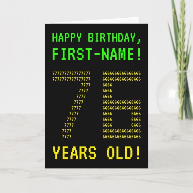 Spaß, Geeky, Nerdy "76 JAHRE ALT!" Geburtskarte Karte (Vorderseite)