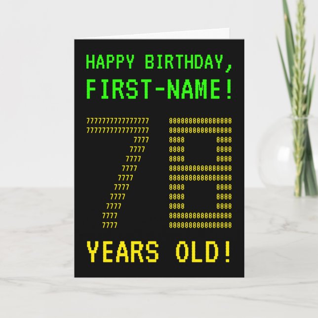 Spaß, Geeky, Nerdy "78 JAHRE ALT!" Geburtskarte Karte (Vorderseite)