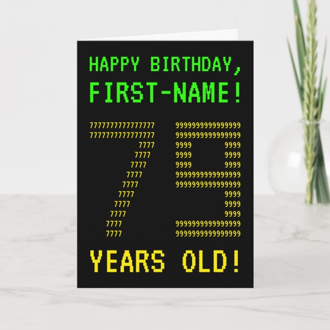 Spaß, Geeky, Nerdy "79 JAHRE ALT!" Geburtskarte Karte (Vorderseite)
