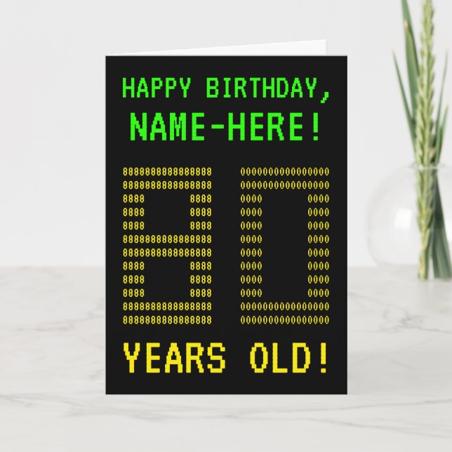 Spaß, Geeky, Nerdy "80 JAHRE ALT!" Karte (Vorderseite)