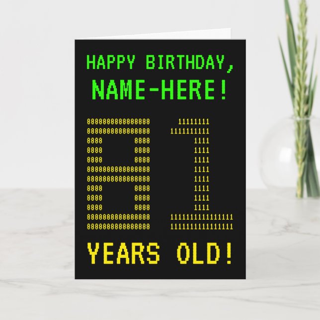 Spaß, Geeky, Nerdy "81 JAHRE ALT!" Geburtskarte Karte (Vorderseite)