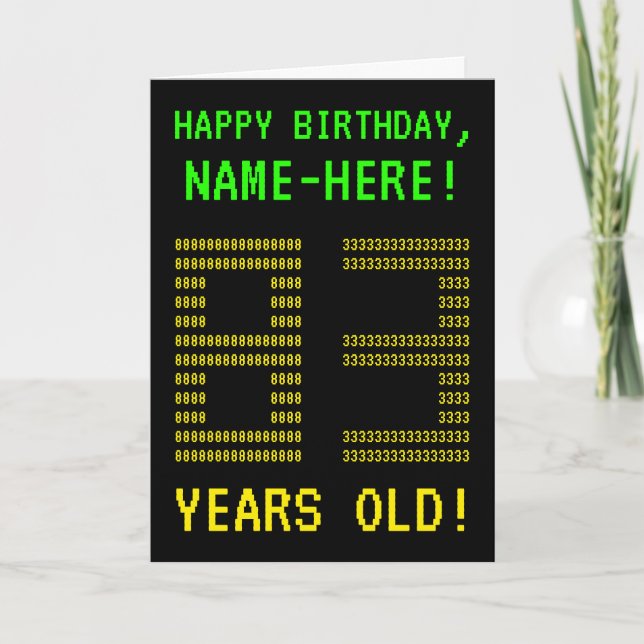 Spaß, Geeky, Nerdy "83 JAHRE ALT!" Geburtskarte Karte (Vorderseite)