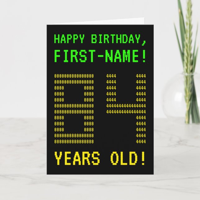 Spaß, Geeky, Nerdy "84 JAHRE ALT!" Geburtskarte Karte (Vorderseite)
