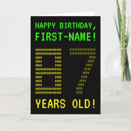 Spaß, Geeky, Nerdy "87 JAHRE ALT!" Geburtskarte Karte