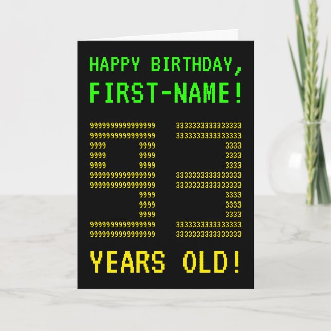 Spaß, Geeky, Nerdy "93 JAHRE ALT!" Geburtskarte Karte (Vorderseite)