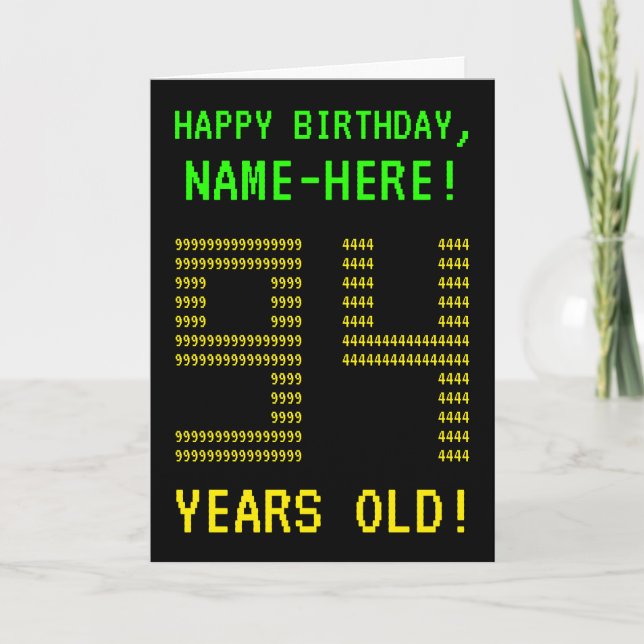 Spaß, Geeky, Nerdy "94 JAHRE ALT!" Karte (Vorderseite)