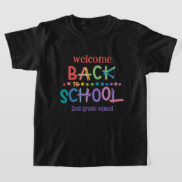 Spaß gefärbte Bleistifte Sterne Willkommen zurück T-Shirt